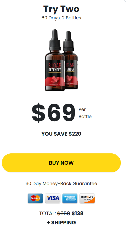 Sugar Defender 2 Bottles