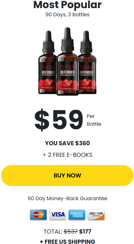 Sugar Defender 3 Bottles