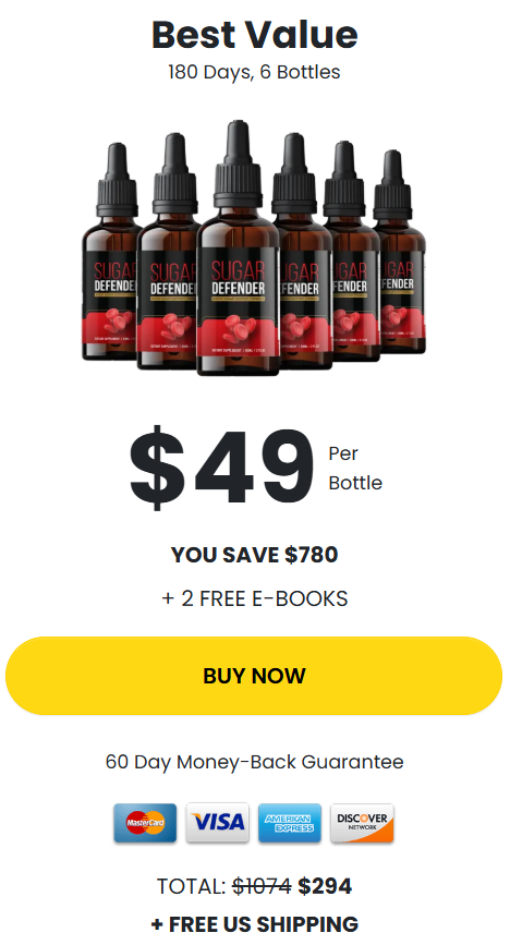 Sugar Defender 6 Bottles